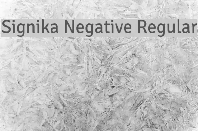 Signika Negative Regular फ़ॉन्ट examples