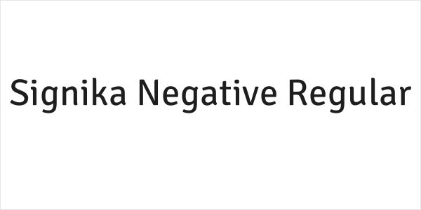 Signika Negative Regular Logo