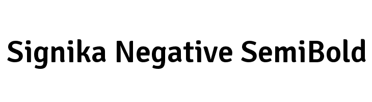 Signika Negative SemiBold Font