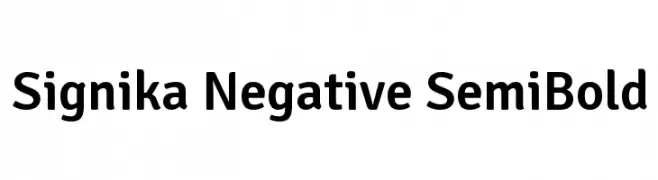 Signika Negative SemiBold  font caratteri gratis