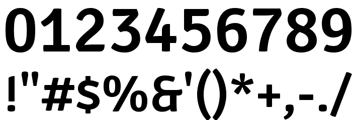 Signika Negative SemiBold Font OTHER CHARS