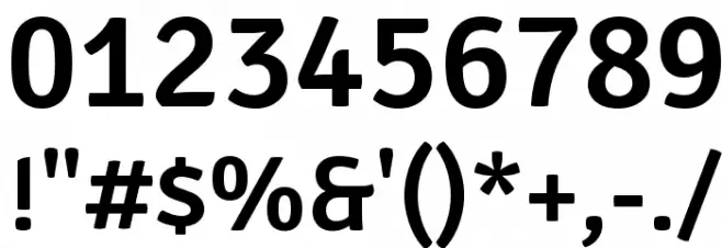 Signika Negative SemiBold Font OTHER CHARS