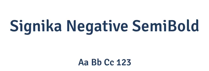 Signika Negative SemiBold