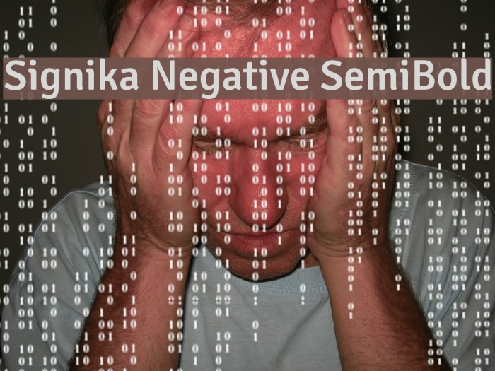Signika Negative SemiBold Example 1