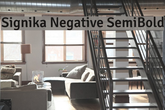 Signika Negative SemiBold Example 2