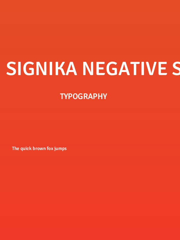 Signika Negative SemiBold Poster