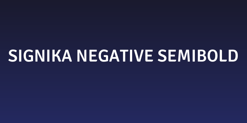 Signika Negative SemiBold Social Header