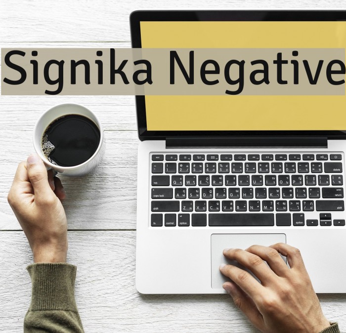 Signika Negative Font examples