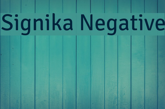 Signika Negative Font examples