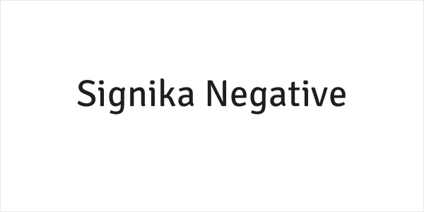 Signika Negative Logo