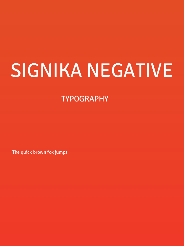 Signika Negative Poster