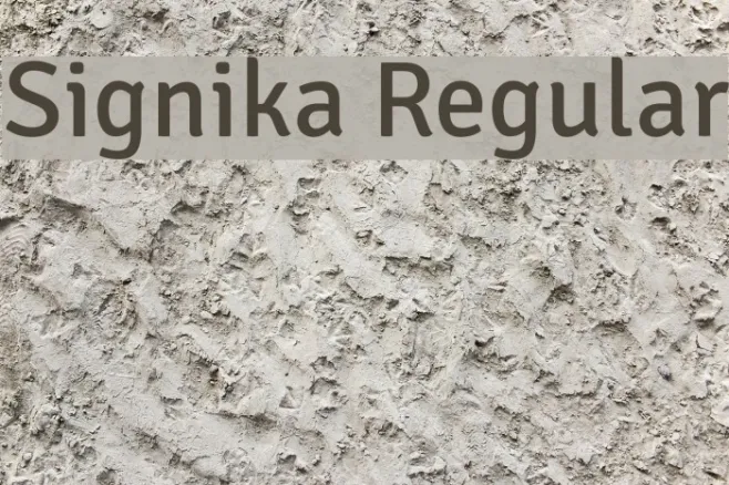 Signika Regular Example 2
