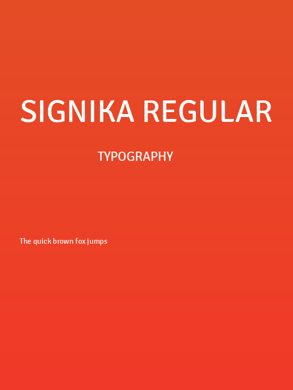 Signika Regular Poster