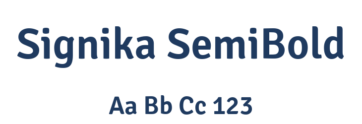 Signika SemiBold Font Preview