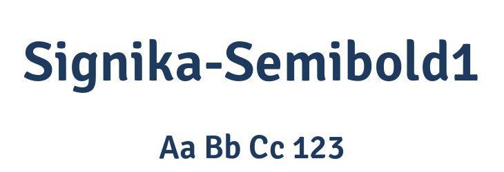 Signika-Semibold1 Font Preview