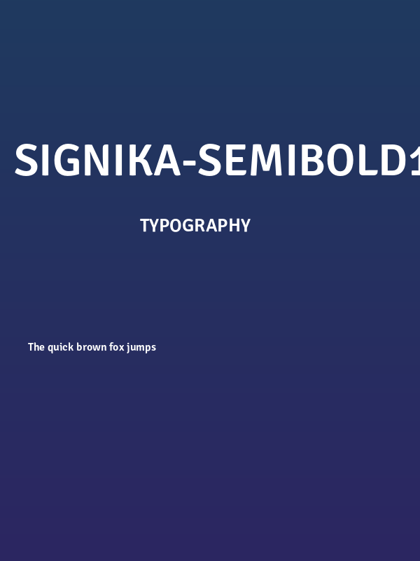 Signika-Semibold1 Poster