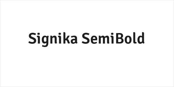 Signika SemiBold Logo