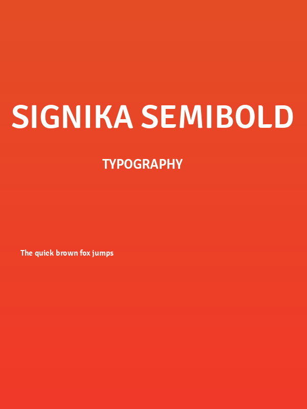 Signika SemiBold Poster