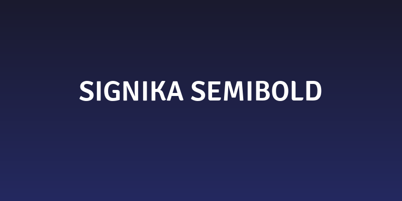 Signika SemiBold Social Header