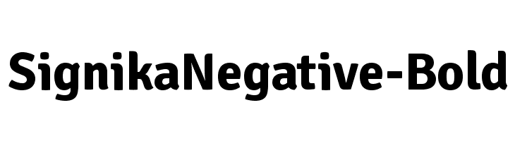 SignikaNegative-Bold Font
