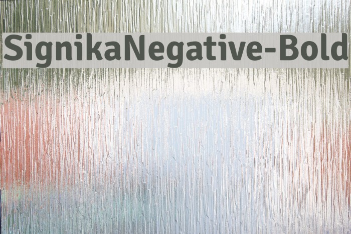 SignikaNegative-Bold Font examples
