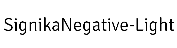 SignikaNegative-Light Font