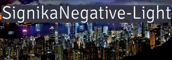 SignikaNegative-Light Font examples