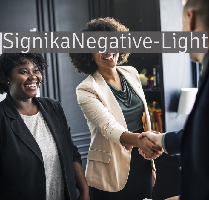 SignikaNegative-Light Font examples