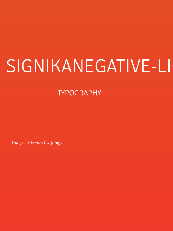 SignikaNegative-Light Poster