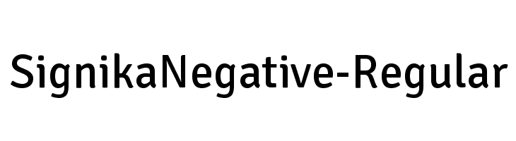 SignikaNegative-Regular Font