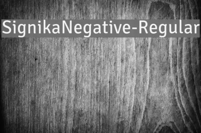 SignikaNegative-Regular Font examples