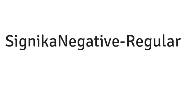 SignikaNegative-Regular Logo