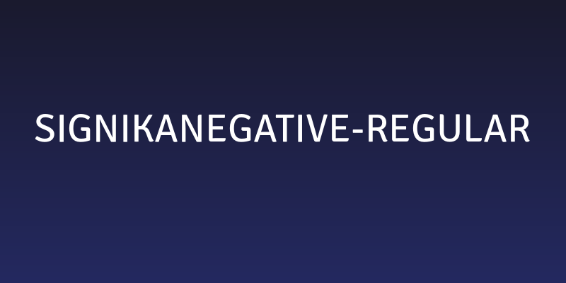 SignikaNegative-Regular Social Header