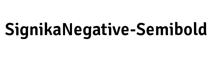 SignikaNegative-Semibold Font