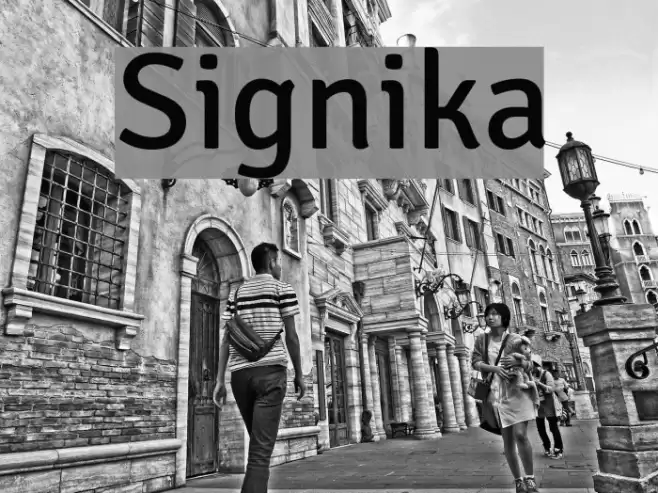 Signika Font examples