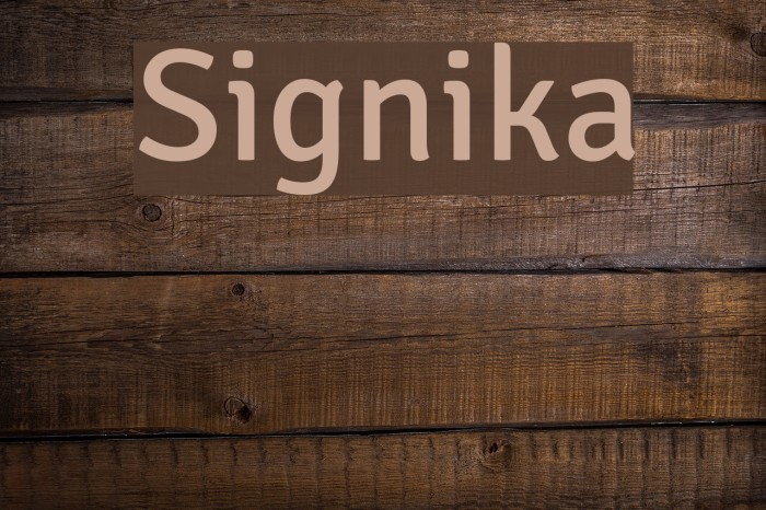 Signika Font examples