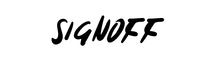 Signoff Font