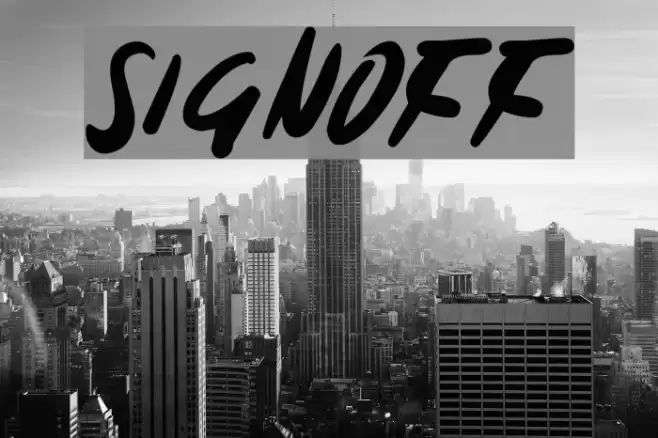 Signoff خط examples