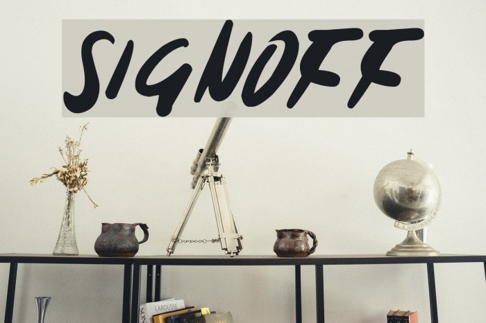 Signoff Font examples