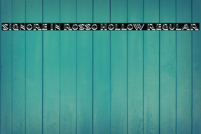 Signore in Rosso Hollow Regular Example 1