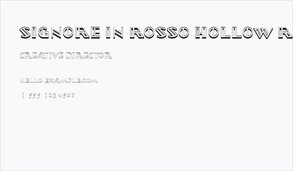 Signore in Rosso Hollow Regular Business Card