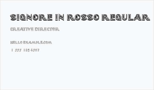 Signore in Rosso Regular Business Card