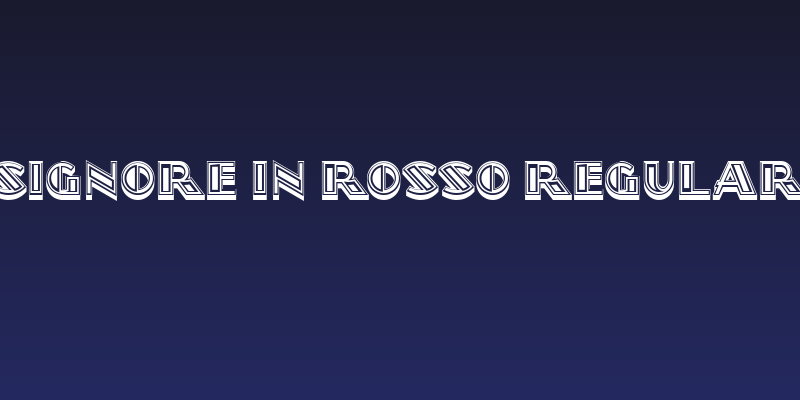 Signore in Rosso Regular Social Header
