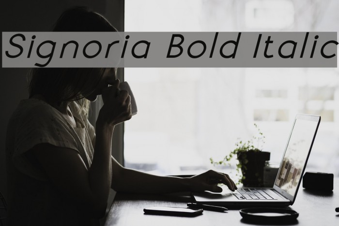 Signoria Bold Italic Font examples