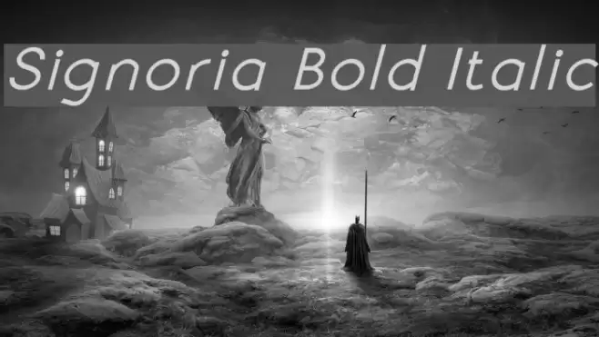 Signoria Bold Italic Font examples