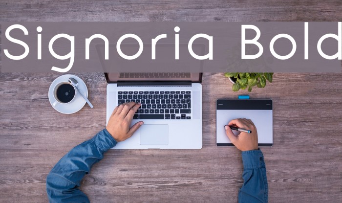 Signoria Bold Font examples