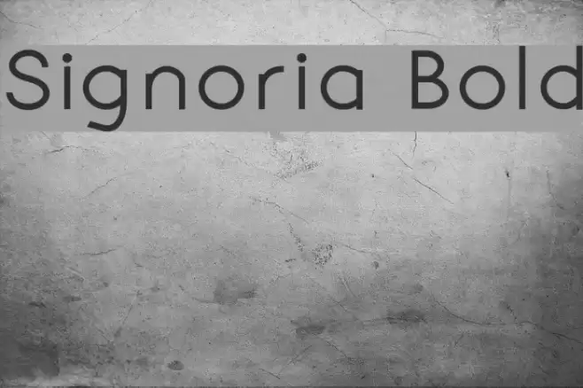Signoria Bold Font examples