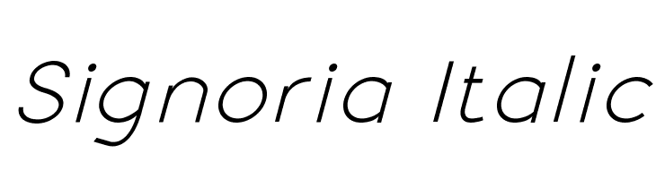 Signoria Italic Font