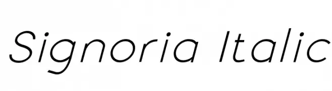 Signoria Italic  नि: शुल्क फ़ॉन्ट्स डाउनलोड