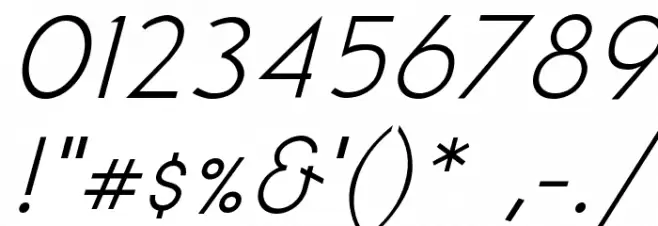 Signoria Italic Font OTHER CHARS